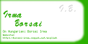 irma borsai business card